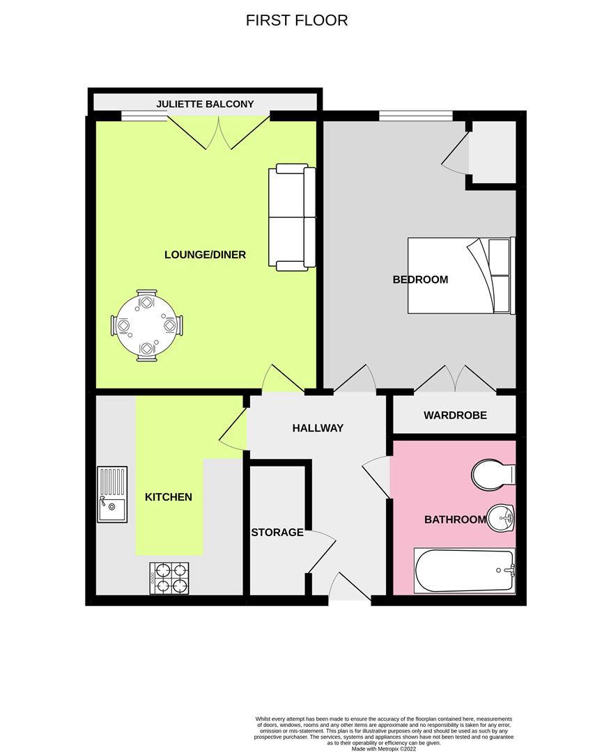 Floor Plan | Flat - Purpose Built | Eirene Road, Goring-By-Sea, Worthing, BN12 | Let Agreed